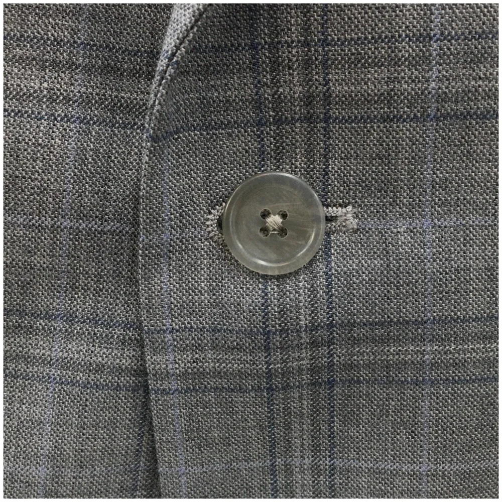 PRONTO UOMO Men Wool Blazer Sport Coat Casual Jacket‎ Size 50R Classic Gray Suit